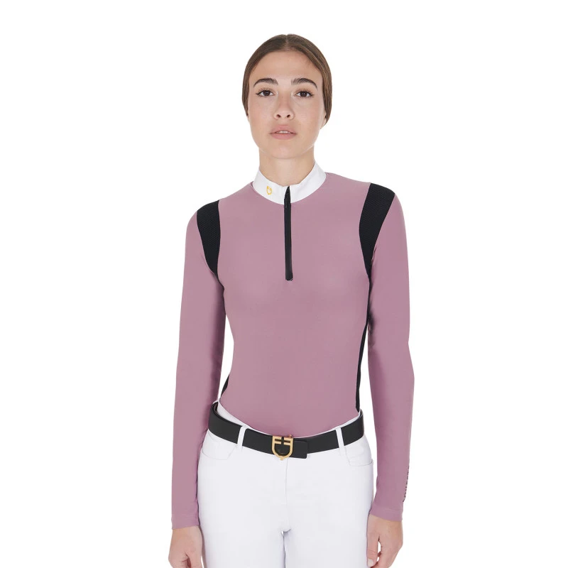 Polo de mujer slim fit en tejido técnico