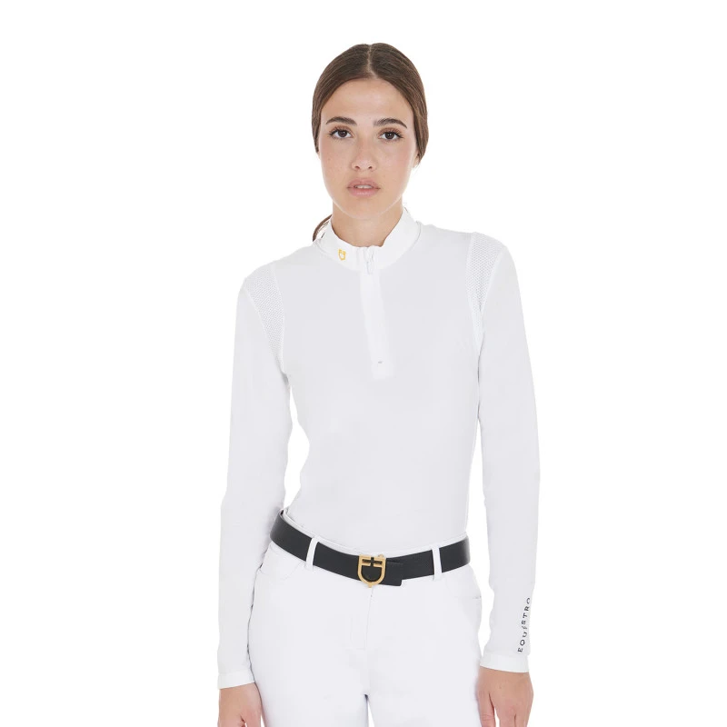 Polo de mujer slim fit en tejido técnico