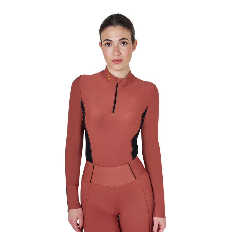 Women's long-sleeved training technical polo shirt