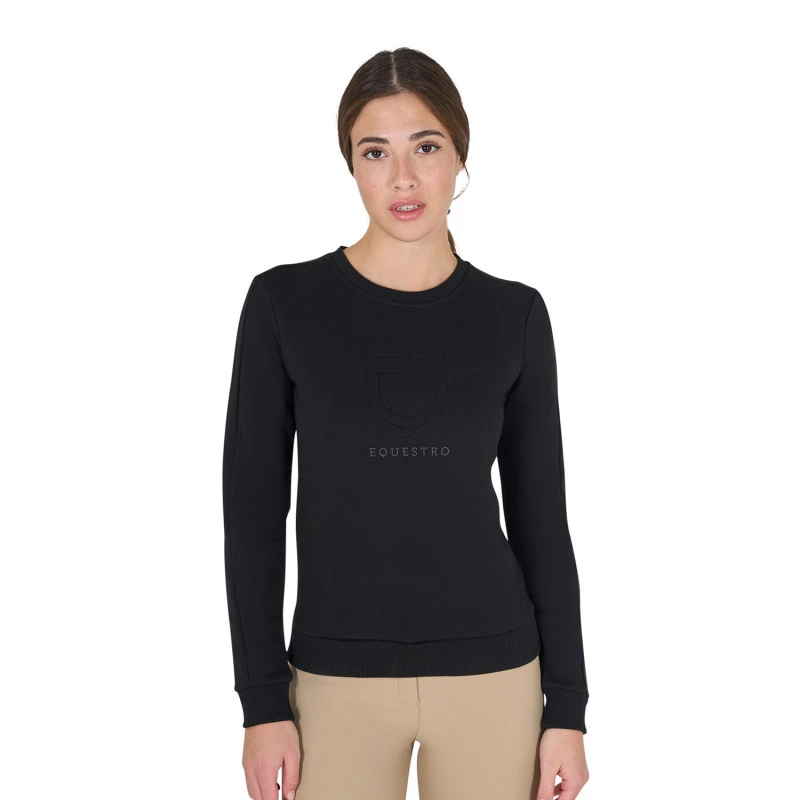 Damen-Crewneck-Sweatshirt mit aufgedrucktem Logo
