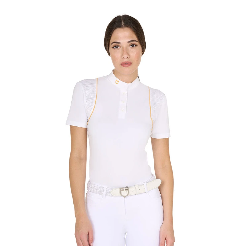 Polo de mujer slim fit de concurso con botones