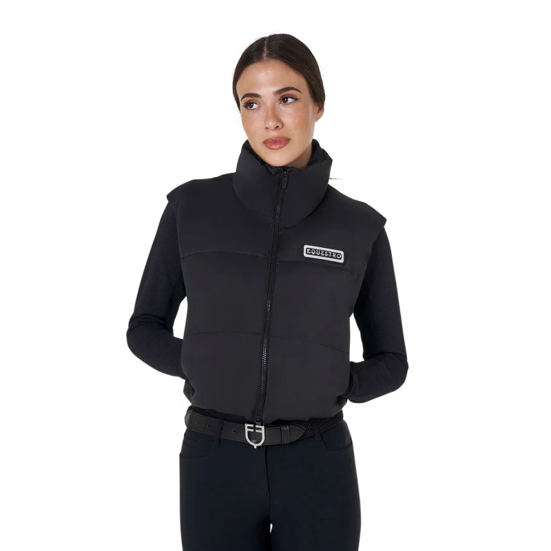 Women's zippered cropped vest