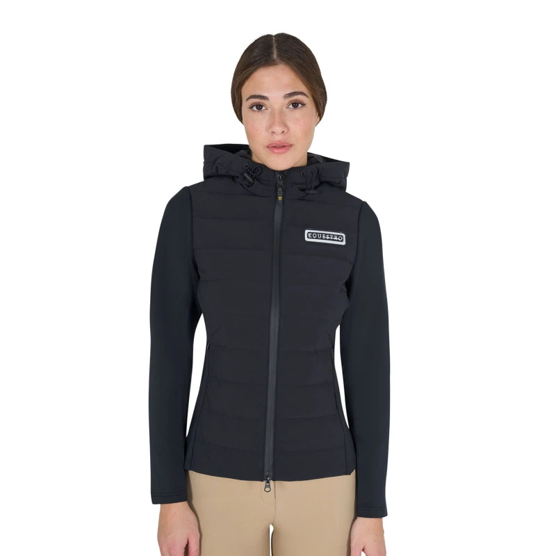Damen-Daunenjacke mit Kapuze aus technischem Material