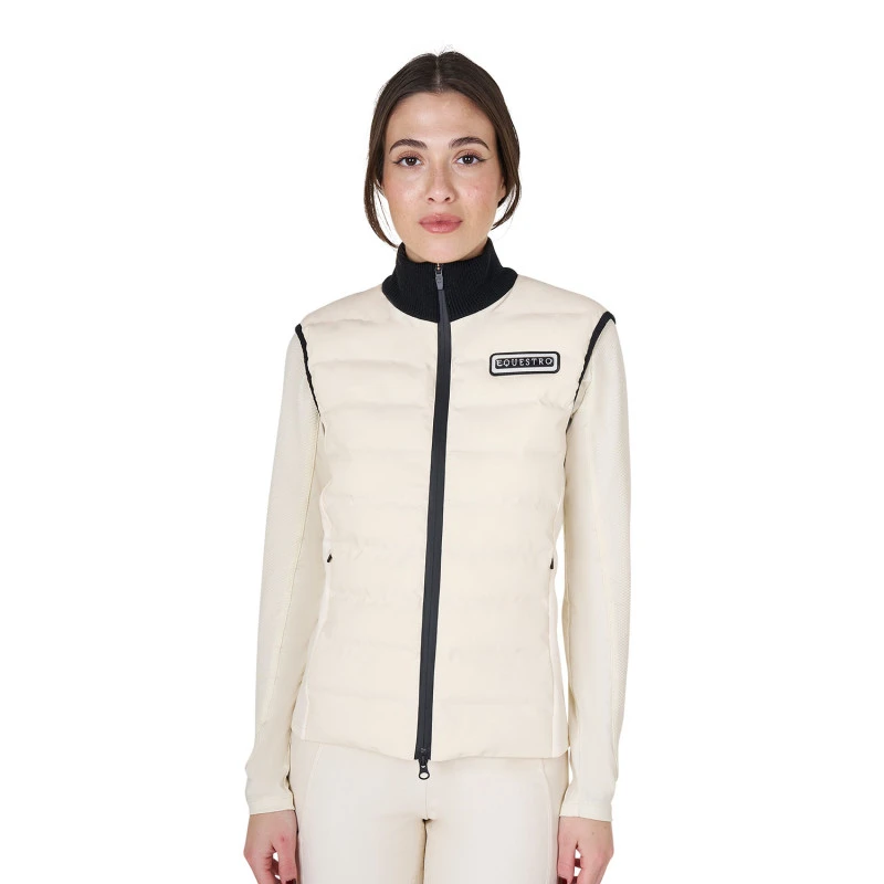 Women's zippered vest technical blend