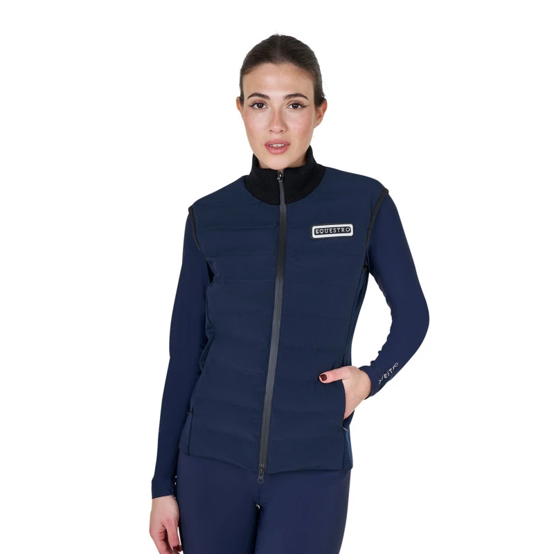 Women's zippered vest technical blend