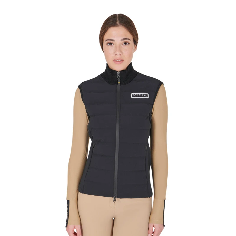 Women's zippered vest technical blend