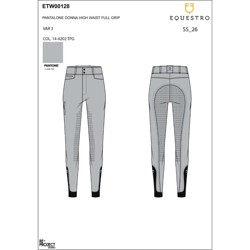 Women's high-waisted full grip breeches
