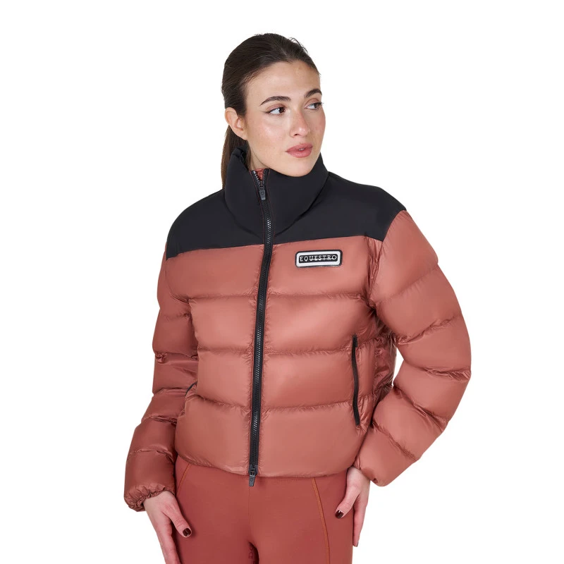 Women's cropped down jacket stretch fabric