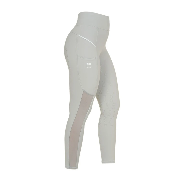 Women's slim fit leggings micro mesh inserts