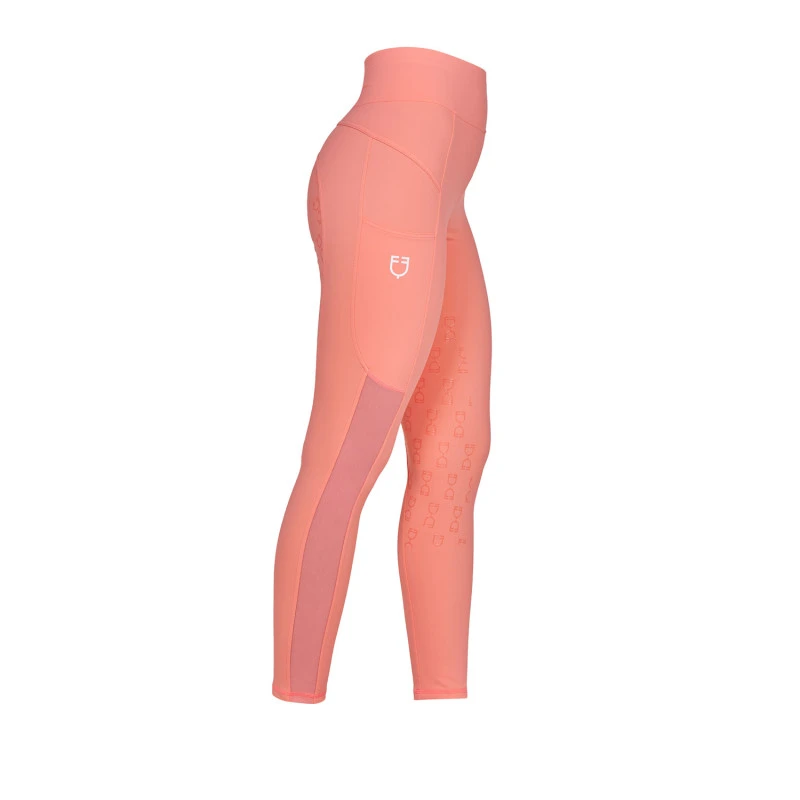 Women's slim fit leggings micro mesh inserts