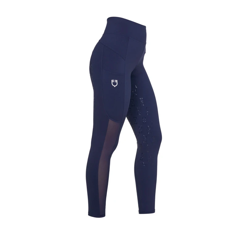 Women's slim fit leggings micro mesh inserts