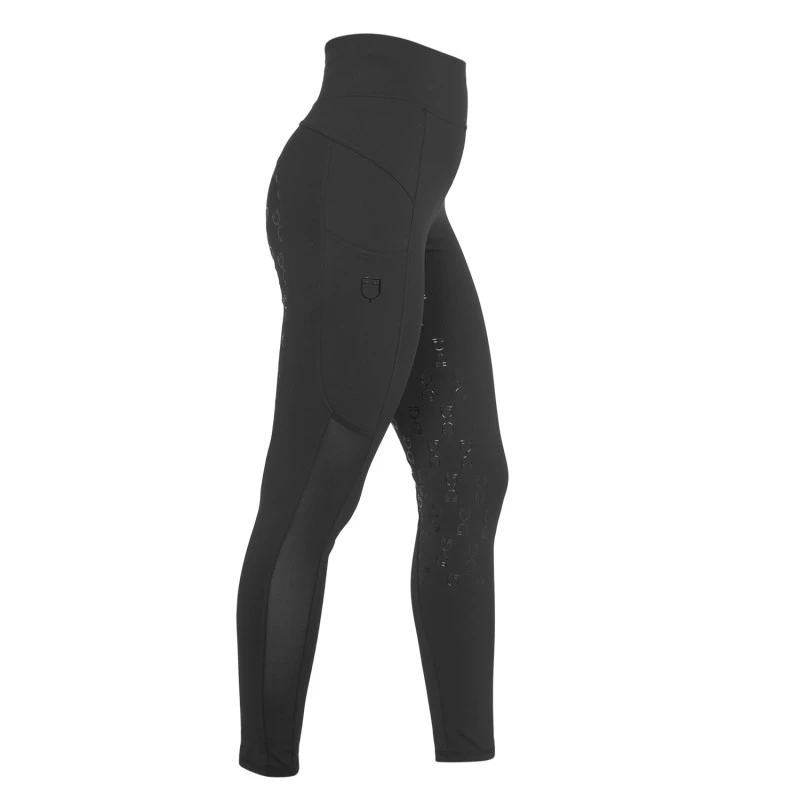 Women's slim fit leggings micro mesh inserts