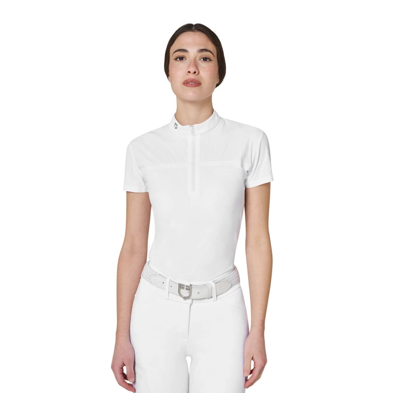 Equestro Ridertechnology Damen Turnier-Poloshirt perforierter Stoff