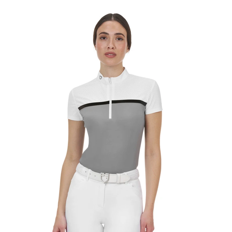 Polo concurso mujer Equestro Ridertechnology tejido perforado