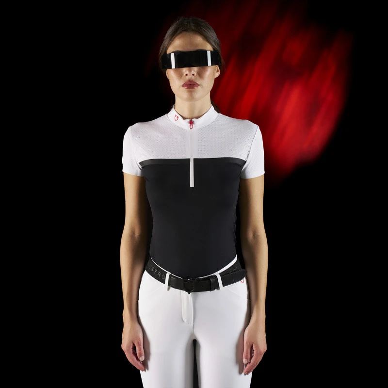 Polo concurso mujer Equestro Ridertechnology tejido perforado