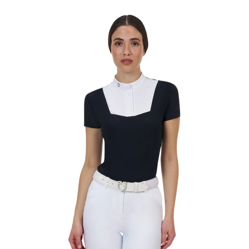 Polo concurso mujer Equestro Ridertechnology manga corta