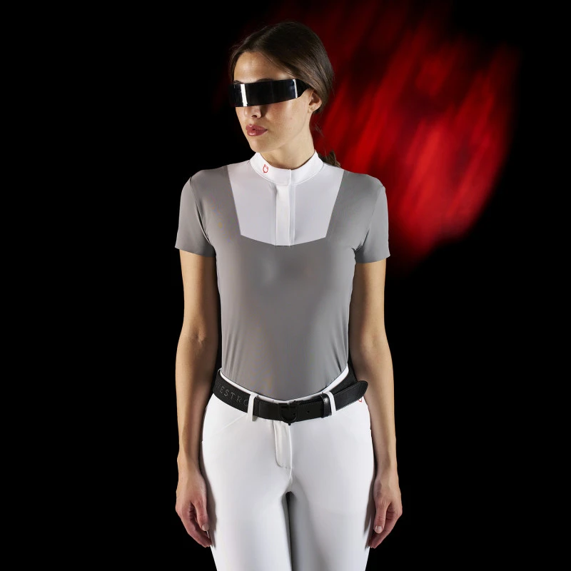 Polo concurso mujer Equestro Ridertechnology manga corta