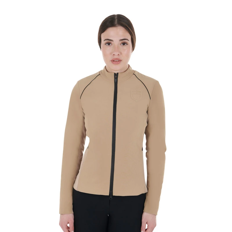 Women's softshell jacket in padded technical fabric