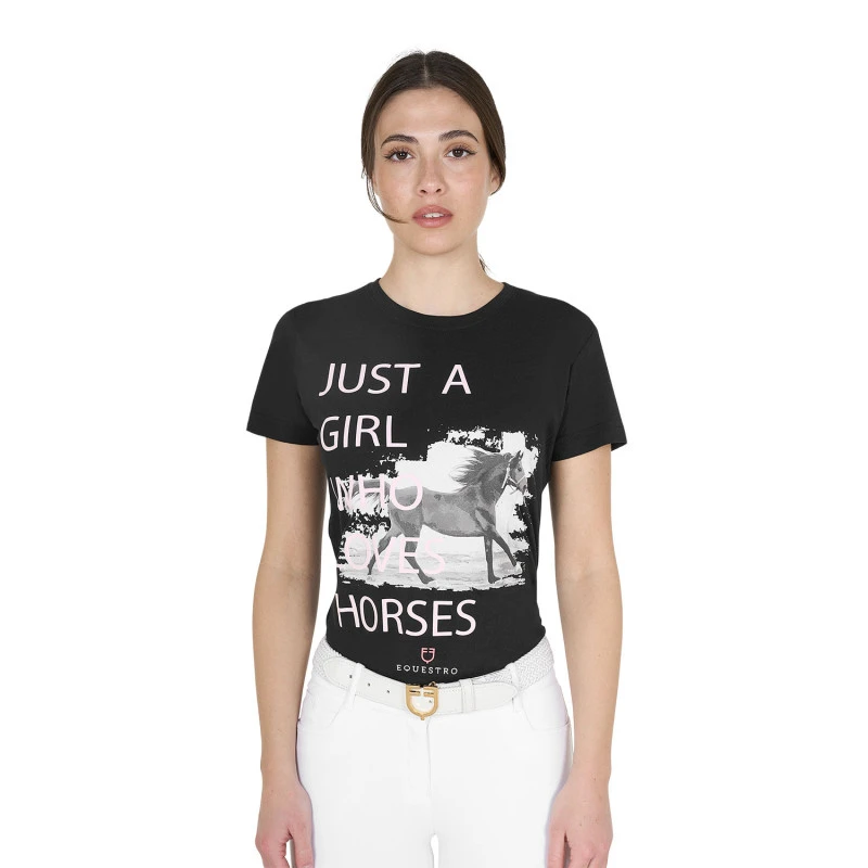 Women's Horse Lover cotton T-shirt