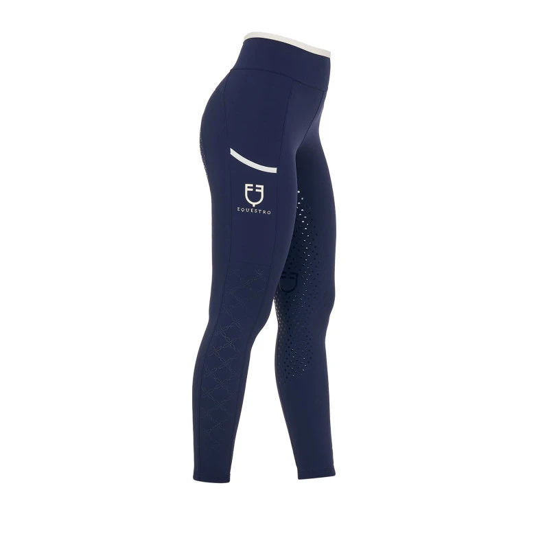 Women's leggings with perforated decorations