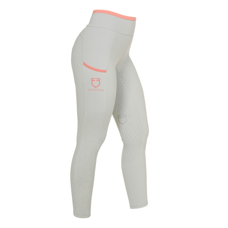 Women's leggings with perforated decorations