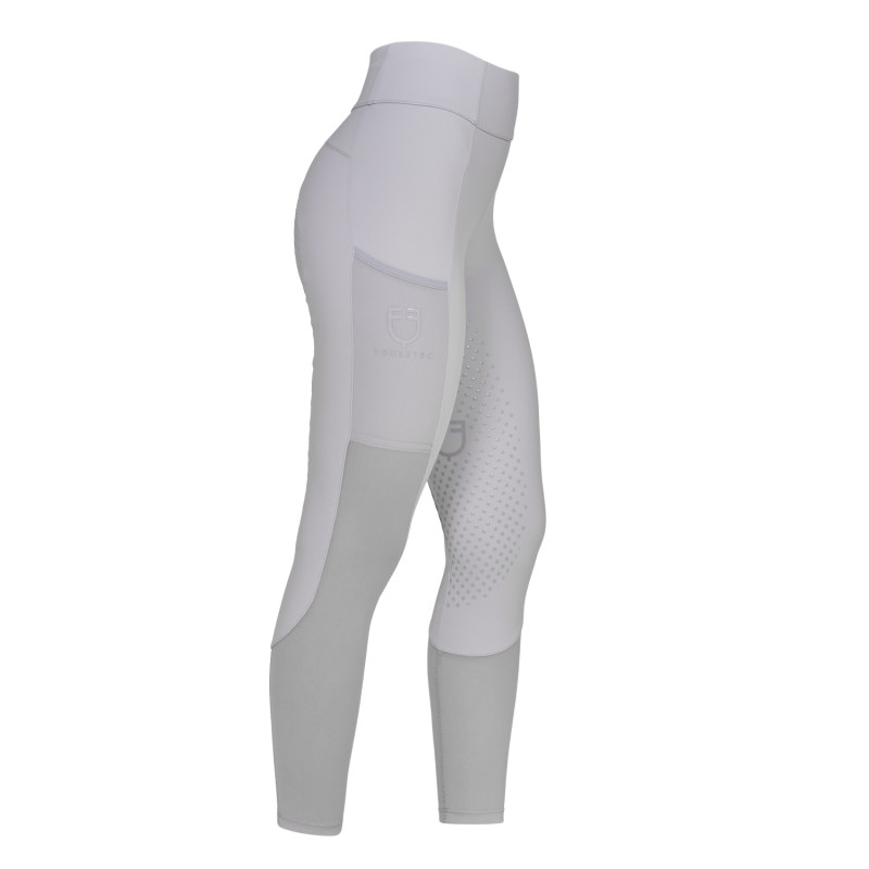 Women's full grip leggings with perforated inserts