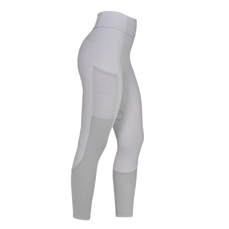 Women's full grip leggings with perforated inserts