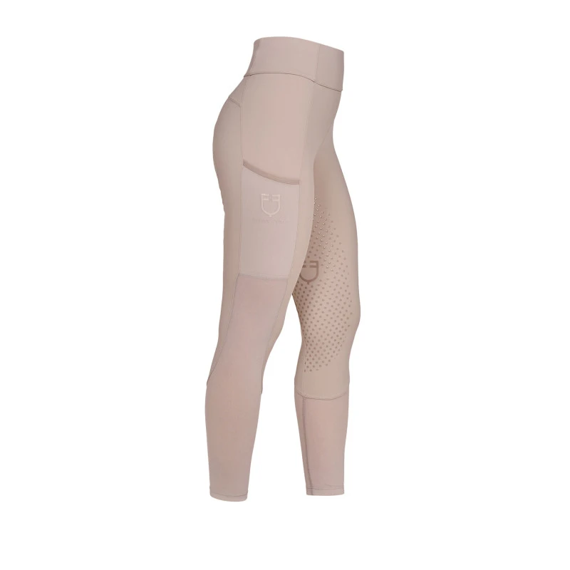Women's full grip leggings with perforated inserts