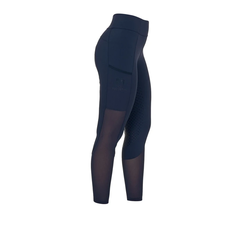 Women's full grip leggings with perforated inserts