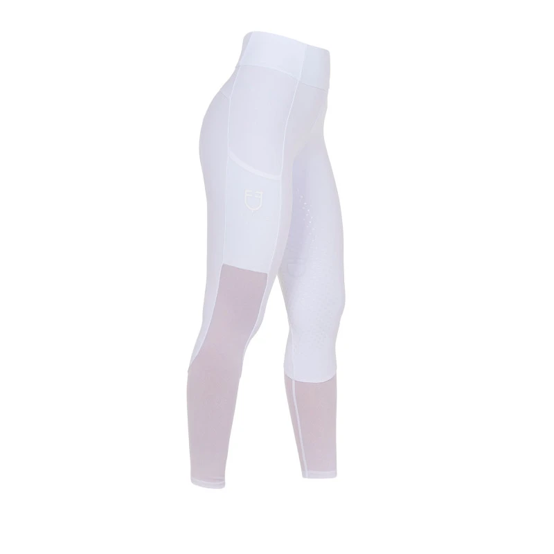 Women's full grip leggings with perforated inserts
