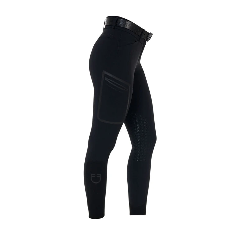 Reithose Damen Ridertechnology mit Kniebesatz und hohem Bund