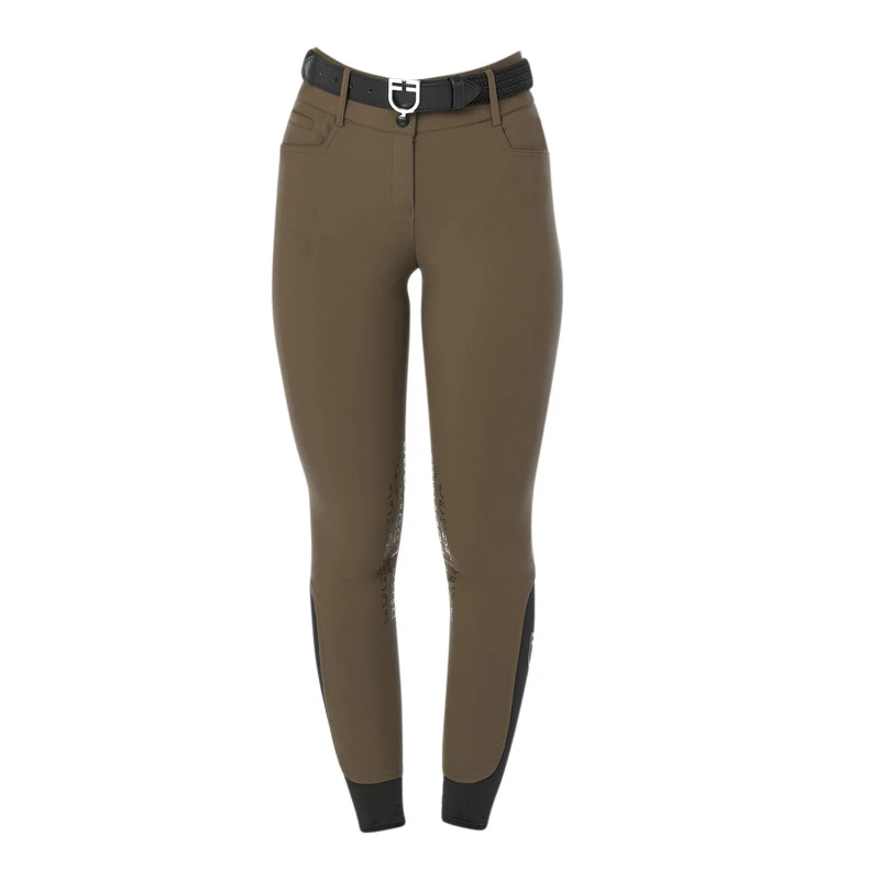 Pantalones de cintura alta para mujer con agarre en la rodilla