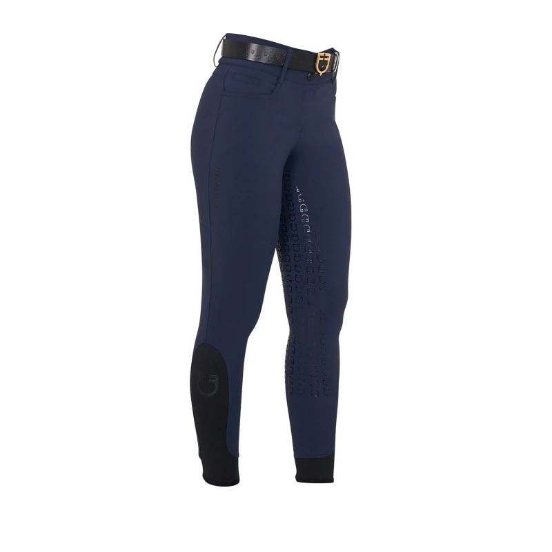 Damenreithose mit hohem Bund, Kniebesatz und Fleecefutter
