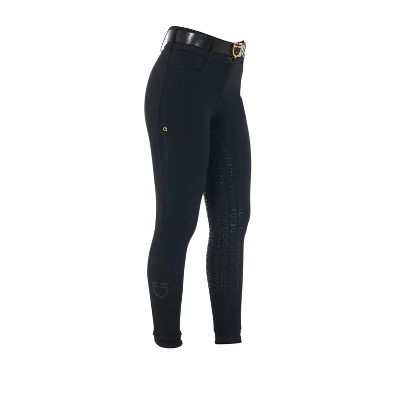 Pantalones de cintura alta para mujer con agarre en las rodillas y forro polar