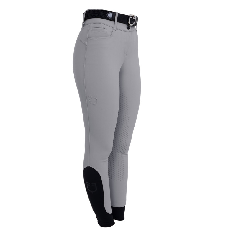 Women's high-waisted full-grip breeches with rhinestone logo