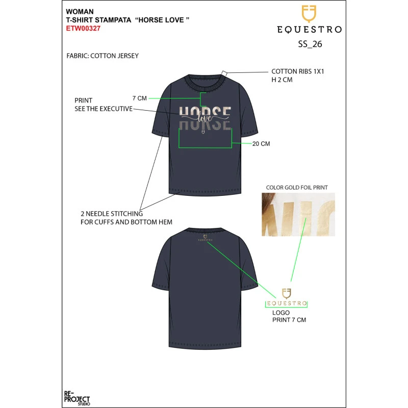 Women's Horse Love cotton T-shirt