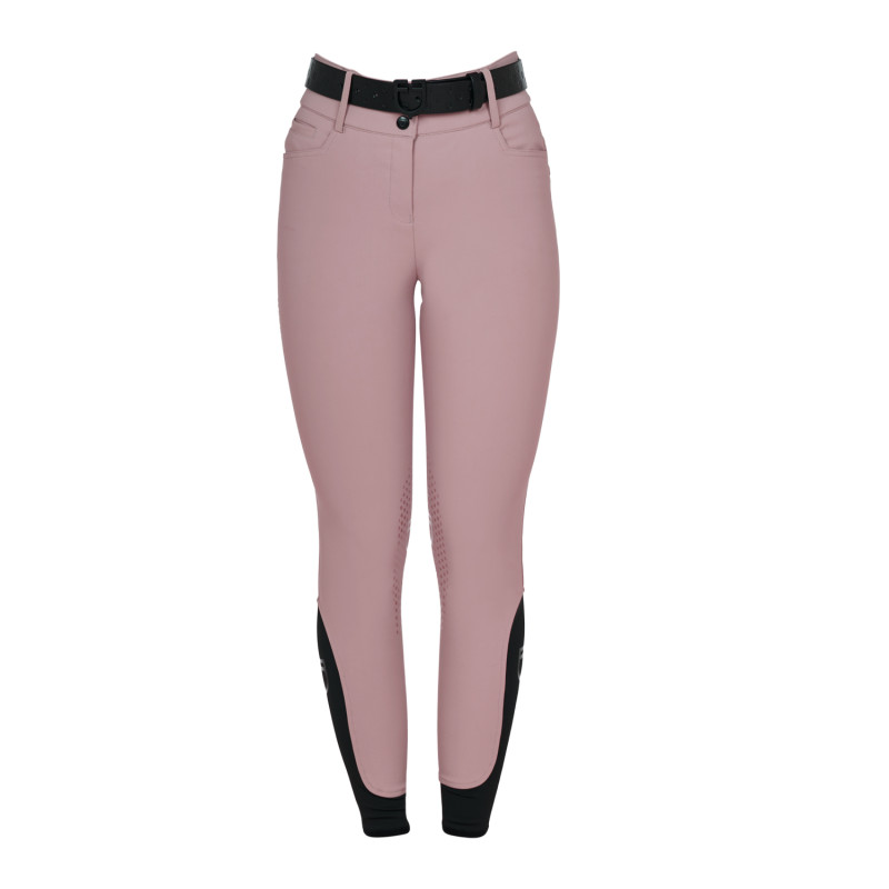 Women's high-waisted breeches with rhinestone logo