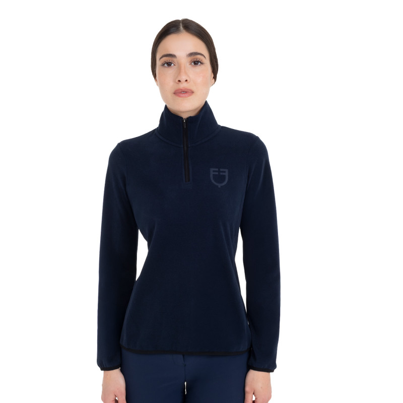 Women’s high-neck fleece sweatshirt with 3/4 zip