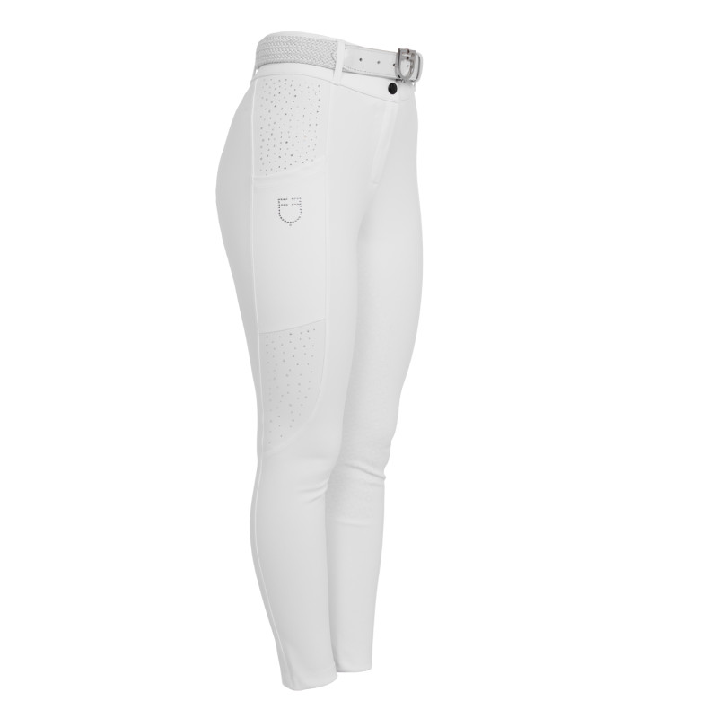 Women's high-waisted full grip breeches with rhinestones