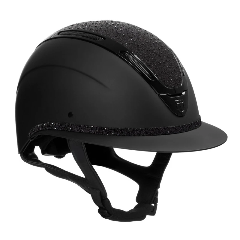 Women's Apocalypse helmet matte shell and rhinestones homologation EN 1384-2023