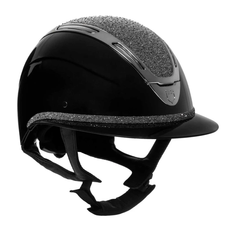 Women's Apocalypse helmet glossy shell and rhinestones homologation EN 1384-2023
