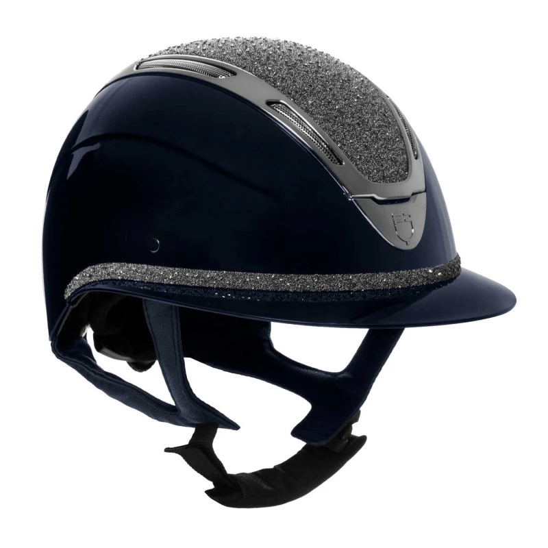 Women's Apocalypse helmet glossy shell and rhinestones homologation EN 1384-2023