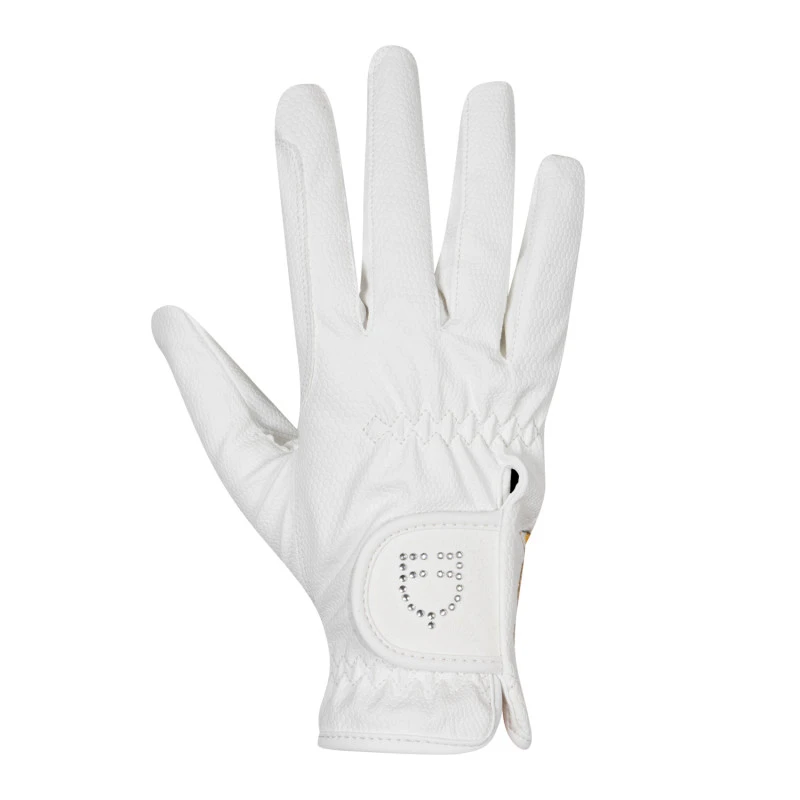 Women's gloves in soft technical fabric with glitter logo