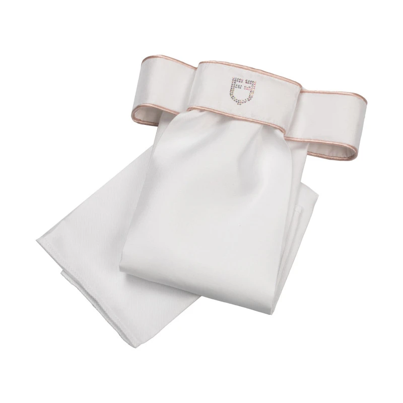 Dressur-Plastron mit Strass-Logo