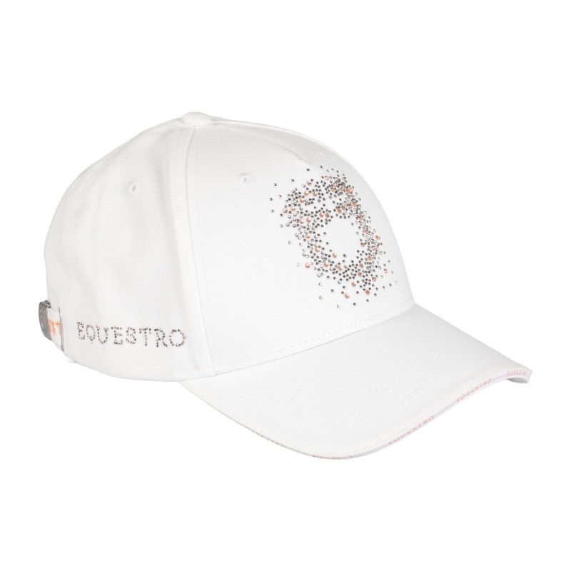 Baseball cap with rhinestone logo