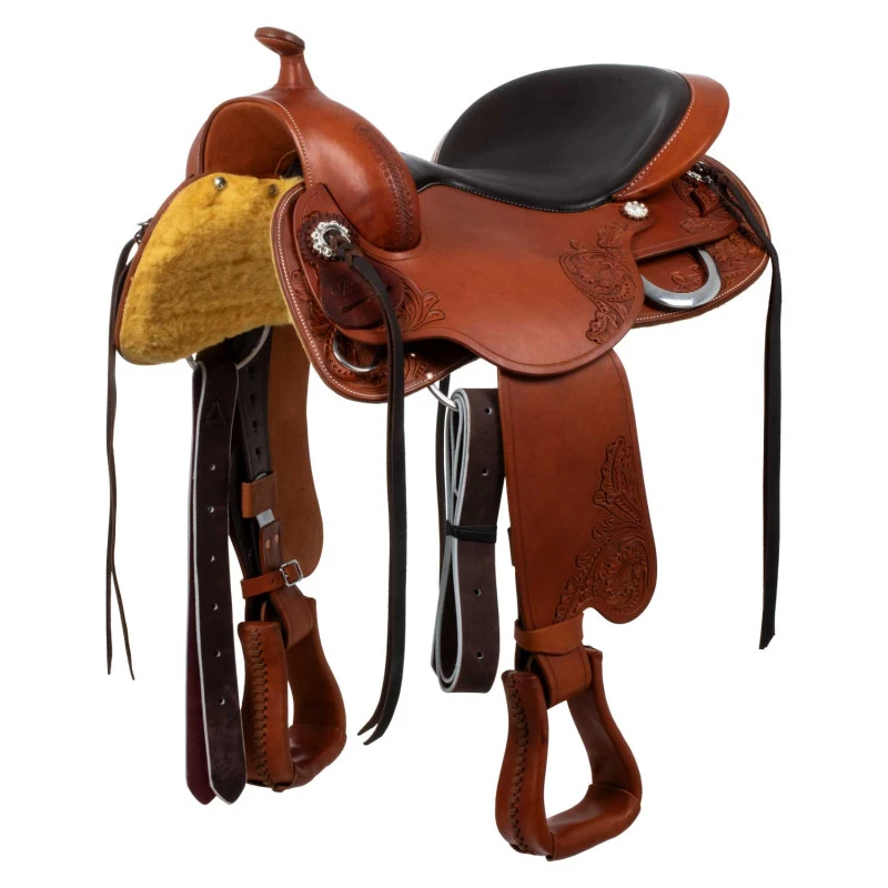 Silla corta trasera con cuero de vaca