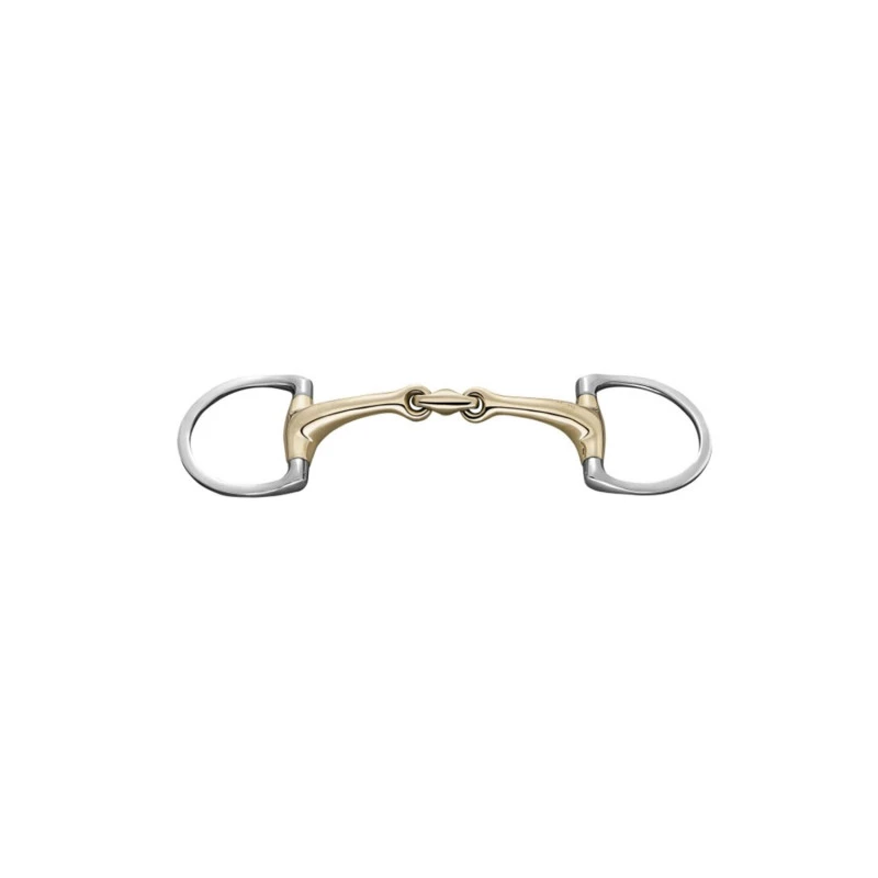 Dynamische RS Olivenkopftrense aus Sensogan 14 mm doppelt gebrochen mit 65 mm D-förmigem Ring.