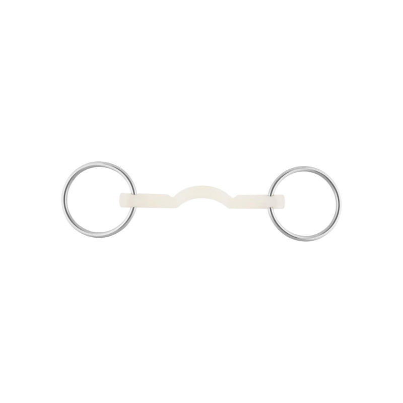 Nathe Mullen Mouth Bit Soft 15mm With 70mm Rings. With Port