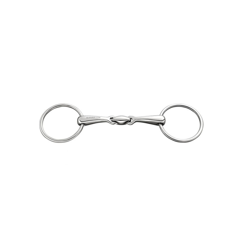 Loose Ring Snaffle Stainless Steel 18mm Double Joint With 70mm Stainless Steel Rings
