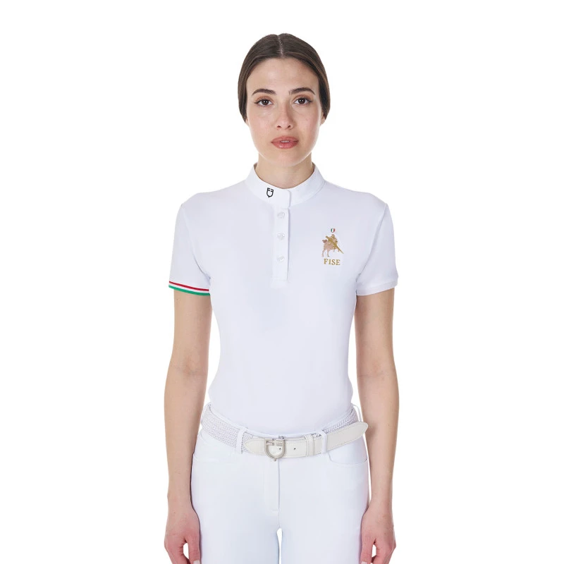 Polo de mujer de competición slim fit Equestro X FISE